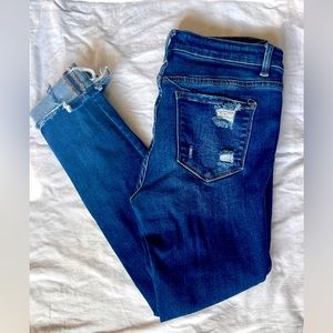 Vervet mid rise distressed ankle jeans